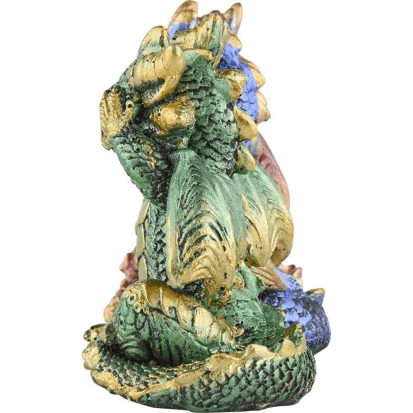 No Evil Dragon Trio Statue