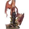 Elven Fairy with Red Dragon Statue