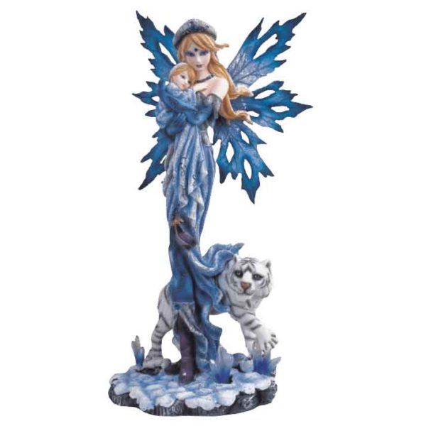 Fairy with Baby and Tiger Statue