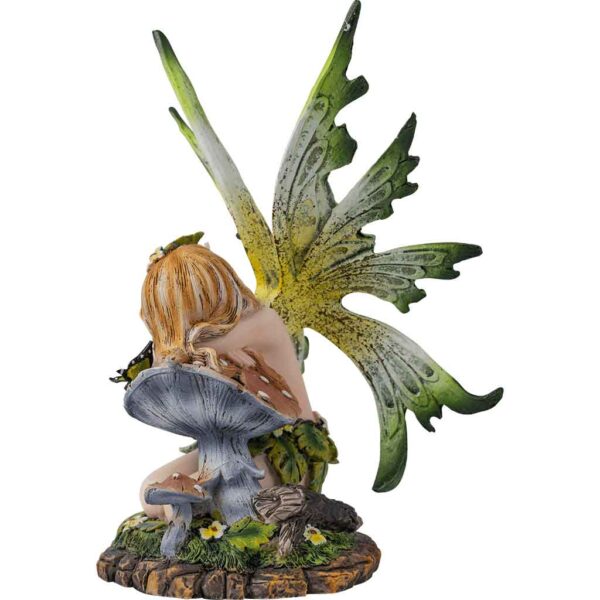 Sleeping Green Leaf Fairy Statue