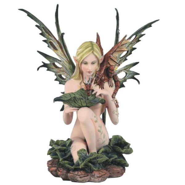 Nature Fairy with Dragon Statue