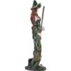 Witch Holding Broom Statue