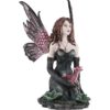 Black Fairy with Red Dragon Statue