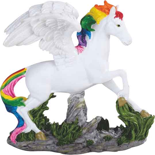 Rainbow Mane Pegasus Statue