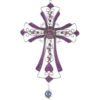 Purple Cross with Star Wind Chime