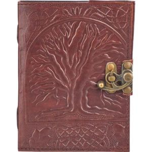 Leather Embossed Tree Of Life Journal With Lock