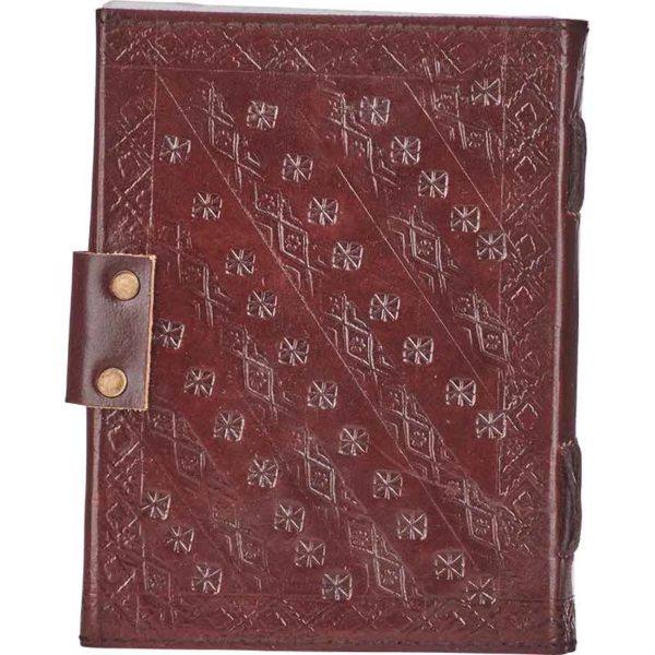 Leather Embossed Stone Eye Journal With Lock