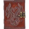 Leather Embossed Double Dragon Journal With Lock
