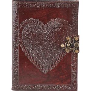 Leather Embossed Celtic Heart Journal With Lock