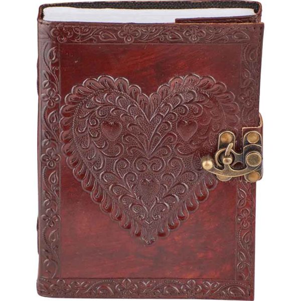 Leather Embossed Celtic Heart Journal With Lock