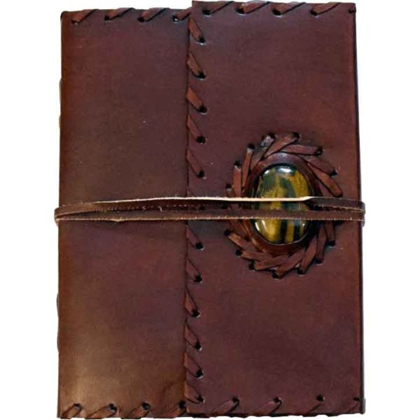 Tigers Eye Embossed Leather Journal