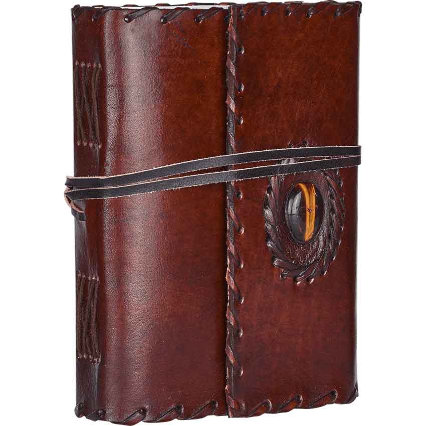 Tigers Eye Embossed Leather Journal