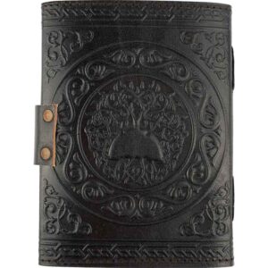 Black Pentagram Embossed Leather Journal