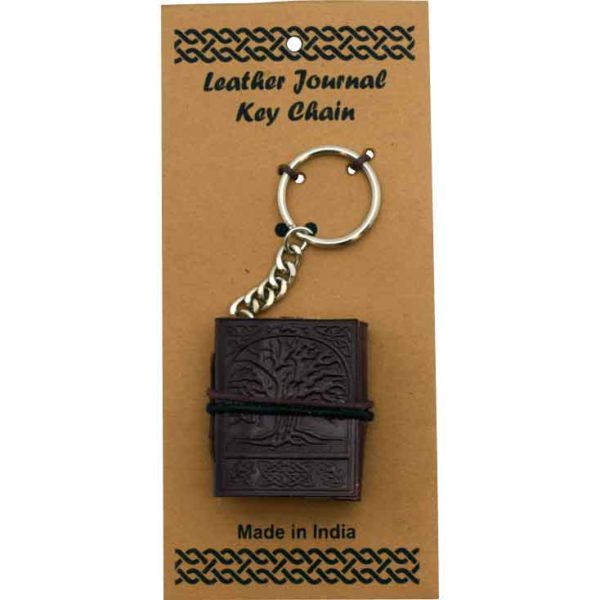 Tree of Life Leather Journal Key Chain