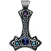 Jeweled Thor's Hammer Necklace