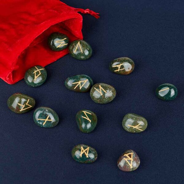 Bloodstone Set of Rune Stones