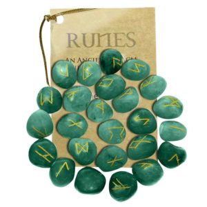 Green Aventurine Set of Rune Stones
