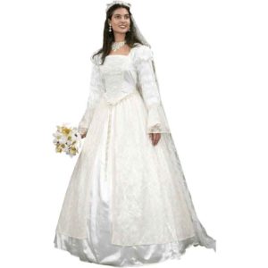 Renaissance Wedding Gown and Veil