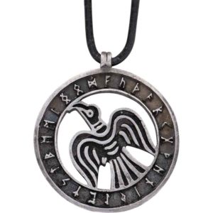 Viking Raven Pewter Necklace
