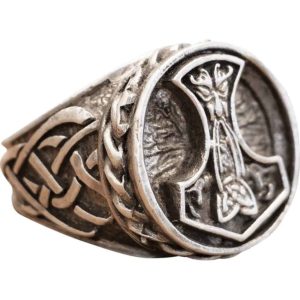 Thors Hammer Pewter Ring