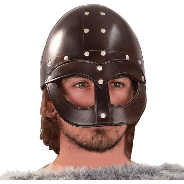 Leather Vendel Viking Helmet