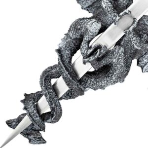 Double Dragon With Sword Wall Plaque
