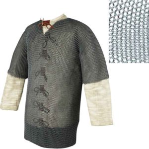 Short Sleeve Butted Chainmail Hauberk - Large