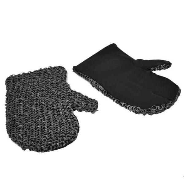 Padded Riveted Chainmail Mittens