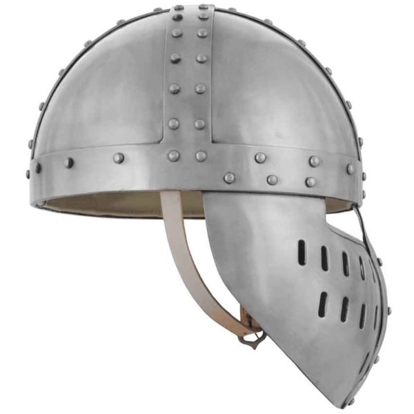 Crusader Spangenhelm with Face Guard