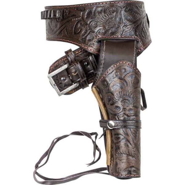 Deluxe Antiqued Brown Leather Holster