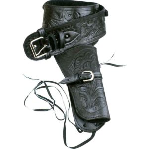 Single Tooled Black Western Holster