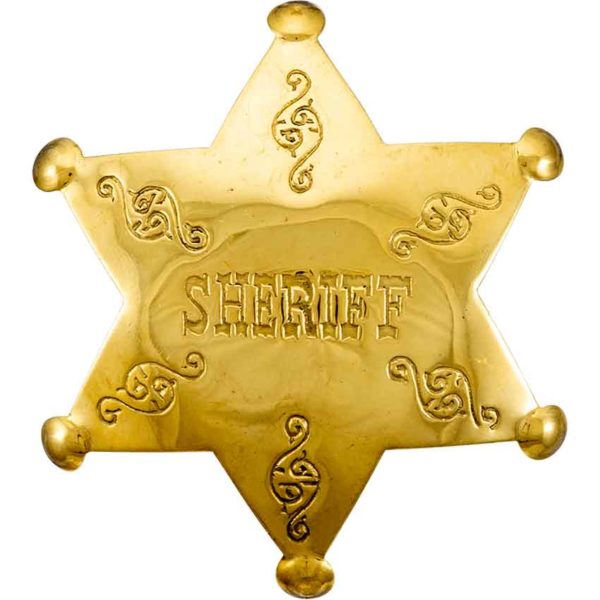 Polished Brass Sheriff Badge