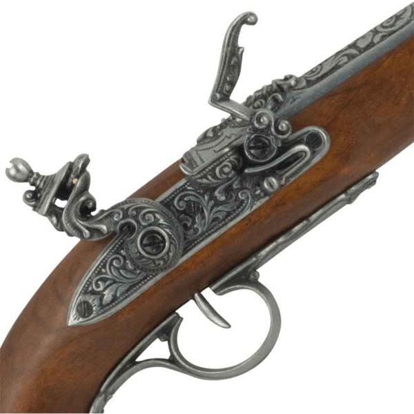 Left-Handed Grey Pirate Flintlock Pistol