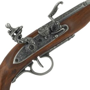 Left-Handed Grey English Flintlock Pistol