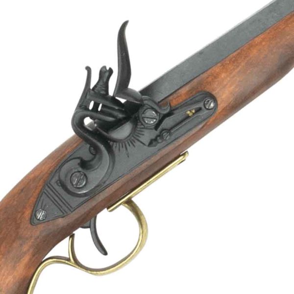 18th C. Black Kentucky Flintlock Pistol