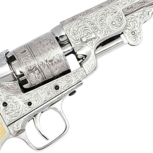 Polished Ornate Nickel M1851 Navy Revolver