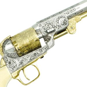 Polished Gold and Nickel M1851 Navy Revolver