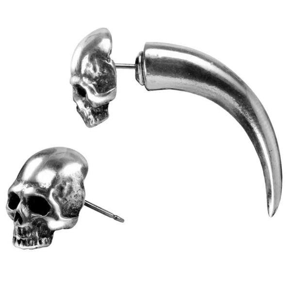 Gothic Skull Horn Ear Stud