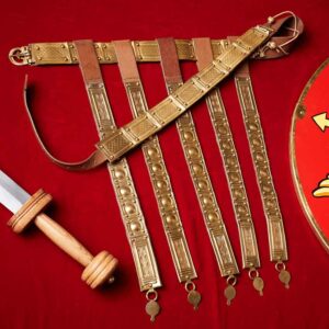 Decorative Brass Roman Belt with Apron