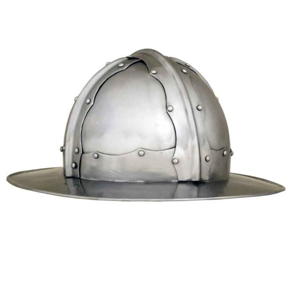 Reinforced Medieval Kettle Helm