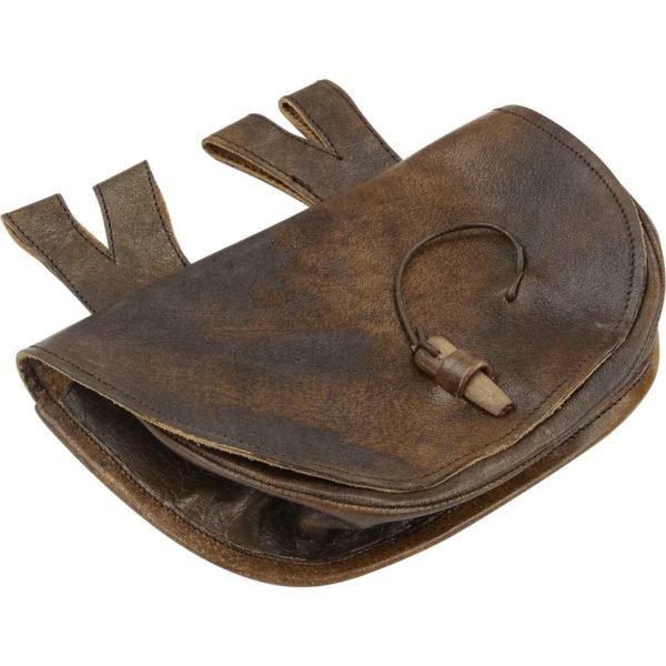 Brown Medieval Leather Belt Bag