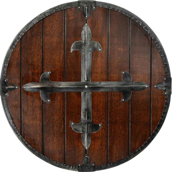 Fleur Cross Medieval Round Shield