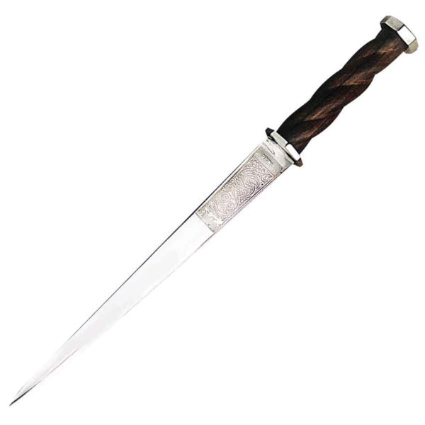 Engraved Steel Rondel Dagger