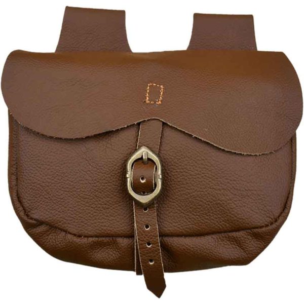 Brown Leather Belt Pouch