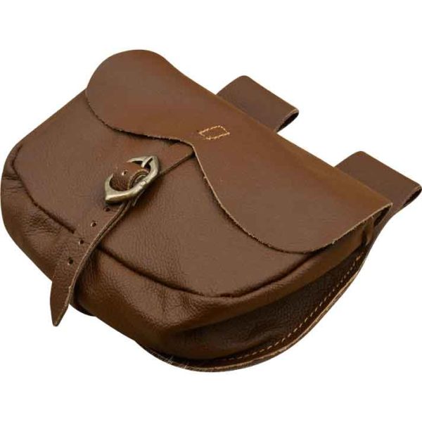 Brown Leather Belt Pouch