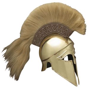 Italo Brass Corinthian Helm with Plume