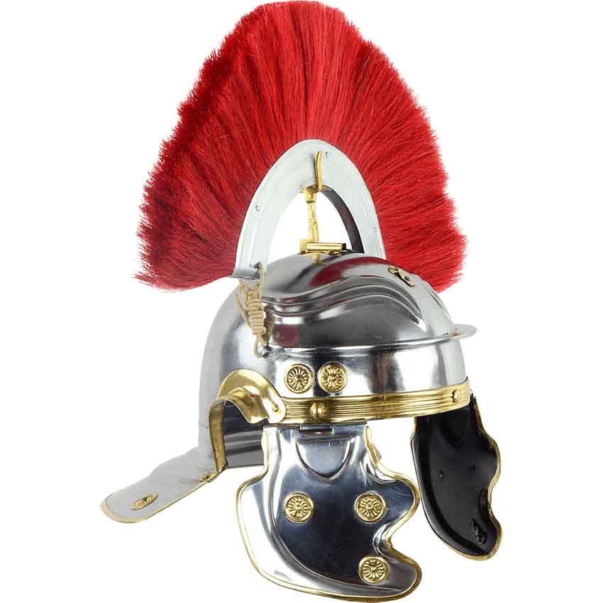With liner free helmet stand EE Roman Centurion Helmet-Gallic red/blk 
