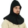 Black Padded Arming Hood with Collar