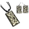 Antiqued Silver Celtic Knot Necklace and Earring Set