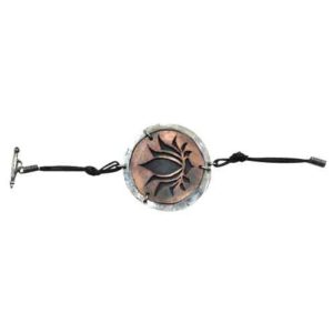 Silver and Copper Lotus Bracelet